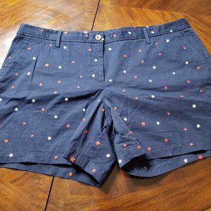 Talbots patriotic chino  7" shorts, size 18WP